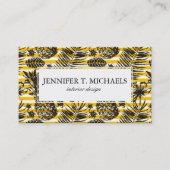 Hand gezeichnete Ananas Visitenkarte (Vorderseite)