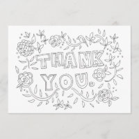 Hand gezeichnete Blumen danken Ihnen Farbton-Karte