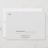 Hand gezeichnete Blumen danken Ihnen Farbton-Karte Dankeskarte (Rückseite)