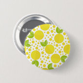 Hand gezeichnete Blumenelemente u. Zitronen Button (Vorne & Hinten)