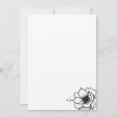 Hand gezeichnete Blumenhochzeit retten das Datum Save The Date (Rückseite)