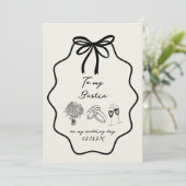 Hand gezeichnete Bogen an meine Bestie auf meiner Einladung (Stehend Vorderseite)