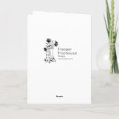 Hand gezeichnete Cartoonfeiertagskarte Feiertagskarte (Rückseite)