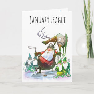 Hand gezeichnete Cartoonfeiertagskarte Feiertagskarte