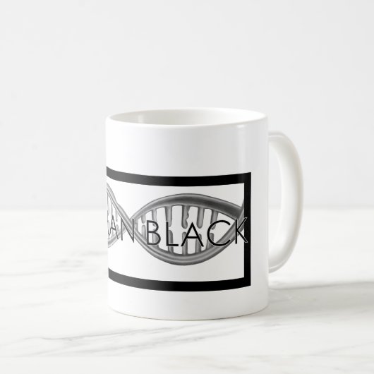 Hand gezeichnete DNA Kaffeetasse (VorderseiteRechts)