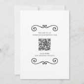 Hand gezeichnete Doodle-Grenze Hochzeit Sichern Si Einladung (Rückseite)