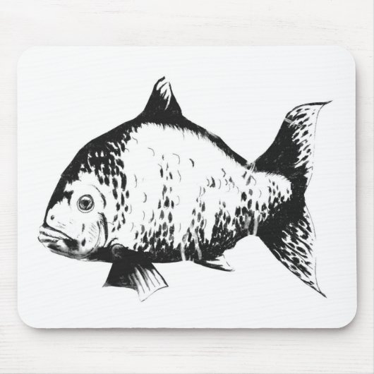 Hand gezeichnete Fische Mousepad (Vorne)