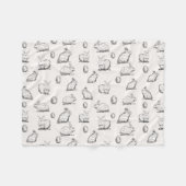 Hand-gezeichnete Fleece-Decke des Fleecedecke (Vorderseite (Horizontal))