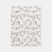 Hand-gezeichnete Fleece-Decke des Fleecedecke (Vorderseite)