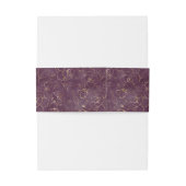 Hand gezeichnete GoldBlumen über Einladungsbanderole (Rückseitenbeispiel)