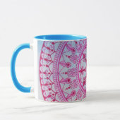 Hand gezeichnete hübsche rosa und blaue tasse (Links)