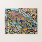 Hand gezeichnete Karte von New York City Puzzle (Horizontal)