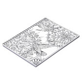 Hand gezeichnete Kolibrimandala-Kunst Notizblock (Linke Seite)