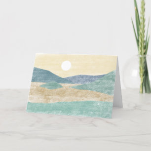 Hand gezeichnete Pastelllandschaftskarte Dankeskarte