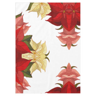 Hand gezeichnete Poinsettia Tischdecke