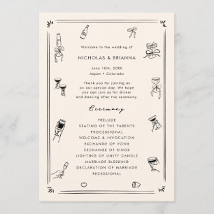 Hand gezeichnete Quirky Black & White Old Money We Programm