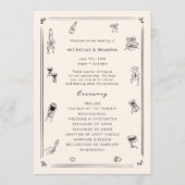 Hand gezeichnete Quirky Black & White Old Money We Programm (Vorderseite)