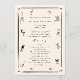Hand gezeichnete Quirky Black & White Old Money We Programm