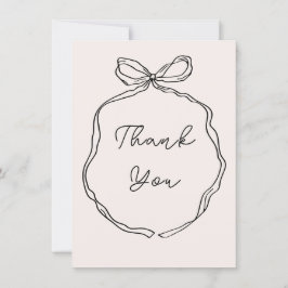 Hand gezeichnete schwarze Band Danke Karte