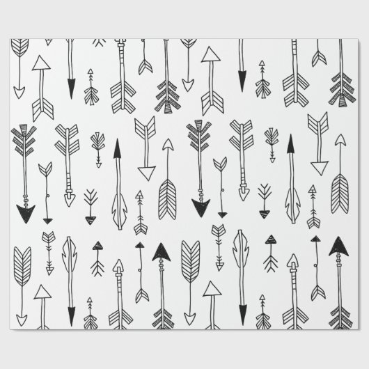 Hand gezeichnete Stammes- Geschenkpapier (Flach)