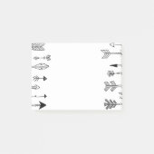 Hand gezeichnete Stammes- Pfeil-Kunst Post-it Klebezettel (Vorderseite)