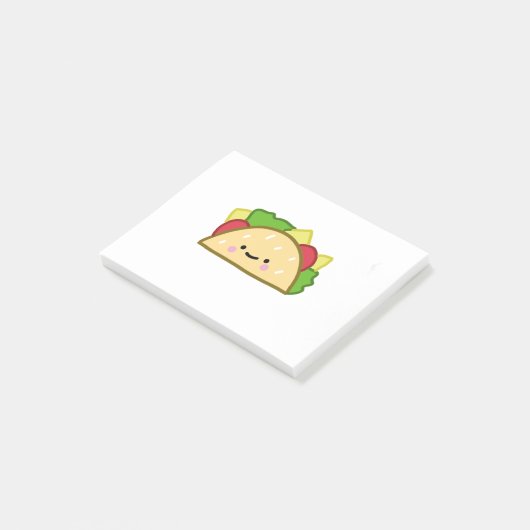 Hand gezeichnete Taco-Cartoon-Illustration Post-it Klebezettel (angewinkelt)