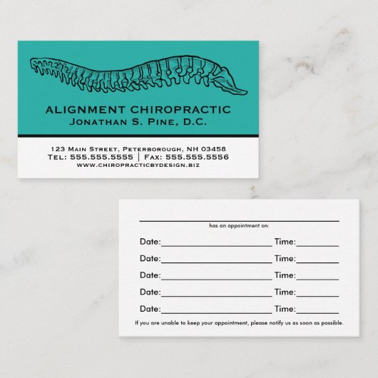 Hand gezeichnete terminkarte (Vorne/Hinten)