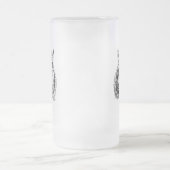 Hand gezeichnete Tiger-Kunst-hohe Bier-Tasse durch Mattglas Bierglas (Mittel)