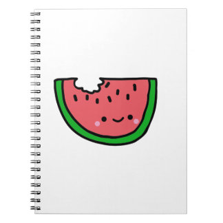 Hand gezeichnete Wassermelone-Cartoon-Illustration Notizblock
