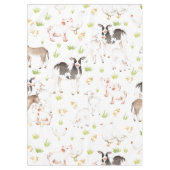 Hand gezeichnete Watercolortiere auf dem Bauernhof Tischdecke (Vorderseite)