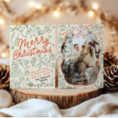 Hand gezeichnete Weihnachtskarte Feiertagskarte