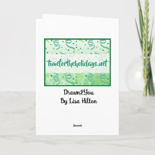 Hand gezeichnete Weihnachtskarte Karte (Rückseite)