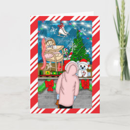 Hand gezeichnete Weihnachtskarte Karte