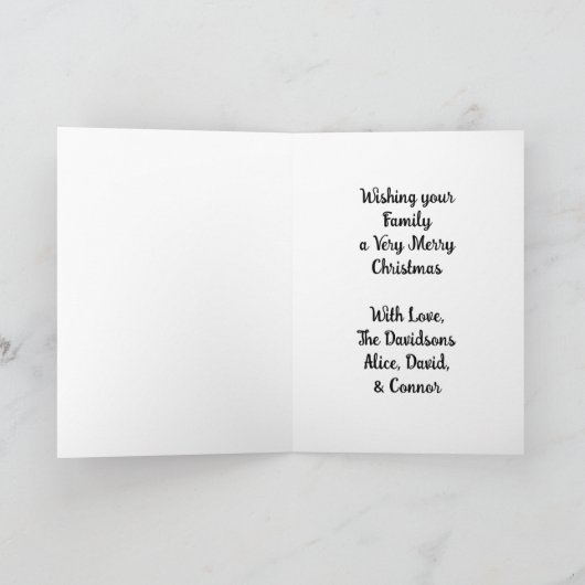 Hand gezeichnete Weihnachtskarte Karte (Innenseite)