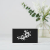 Hand gezeichneter Blumenstrauß des realistischen Visitenkarte (Stehend Vorderseite)