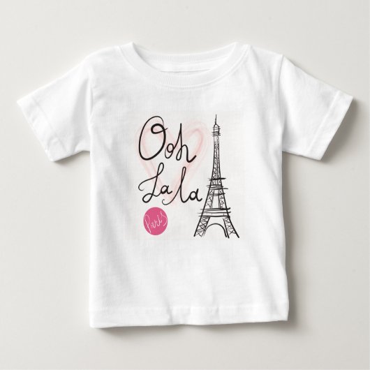 Hand gezeichneter Eiffel-Turm Baby T-shirt (Vorderseite)