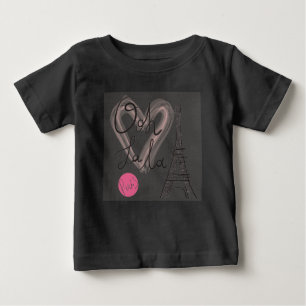 Hand gezeichneter Eiffel-Turm Baby T-shirt