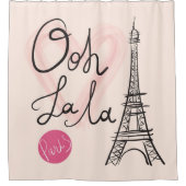 Hand gezeichneter Eiffel-Turm Duschvorhang (Vorderseite)