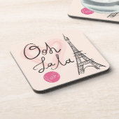 Hand gezeichneter Eiffel-Turm Getränkeuntersetzer (Linke Seite)