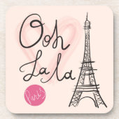 Hand gezeichneter Eiffel-Turm Getränkeuntersetzer (Vorderseite)