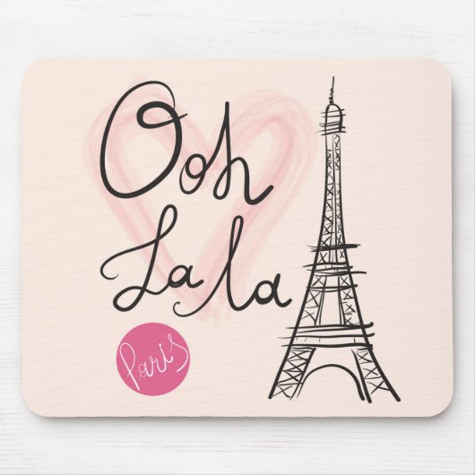 Hand gezeichneter Eiffel-Turm Mousepad (Vorne)