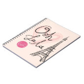 Hand gezeichneter Eiffel-Turm Notizblock (Linke Seite)