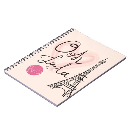 Hand gezeichneter Eiffel-Turm Notizblock (Linke Seite)