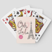 Hand gezeichneter Eiffel-Turm Spielkarten (Rückseite)