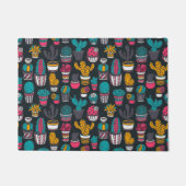 Hand gezeichneter Kaktus im Skizze-Art-Muster Fußmatte (Vorderseite)