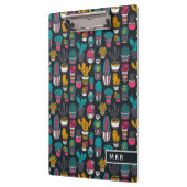 Hand gezeichneter Kaktus im Skizze-Art-Muster Klemmbrett (Links)