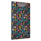 Hand gezeichneter Kaktus im Skizze-Art-Muster Klemmbrett (Rechts)