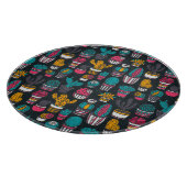 Hand gezeichneter Kaktus im Skizze-Art-Muster Schneidebrett (Ecke)