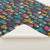 Hand gezeichneter Kaktus im Skizze-Art-Muster Sherpadecke (3/4)