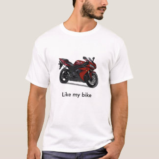 Hand gezeichneter Motorrad-Cartoon T-Shirt